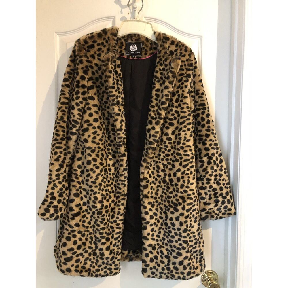 Two Penny Blue American Brand Leopard Print Jacket Size Small